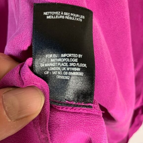 Anthropologie Maeve Mairead Silk Blouse Size S - Picture 6 of 6